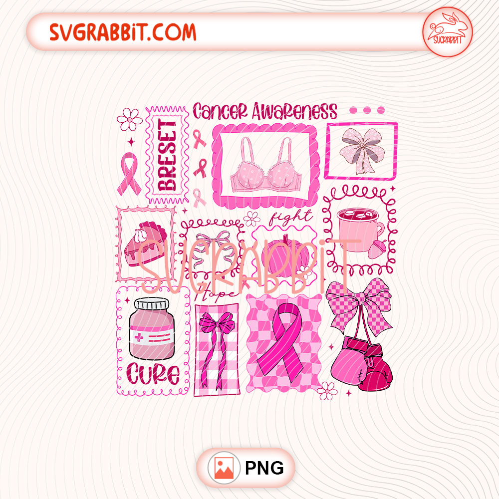 Breast Cancer Awareness Frame Doodle PNG Breast Cancer PNG