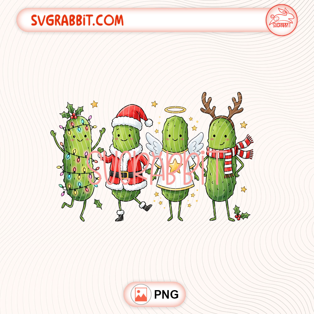 Christmas Pickle Doodle PNG Happy Character Doodle PNG 300 DPI transparent background for shirts mugs tumblers stickers decals pickle lover gifts and Christmas crafts