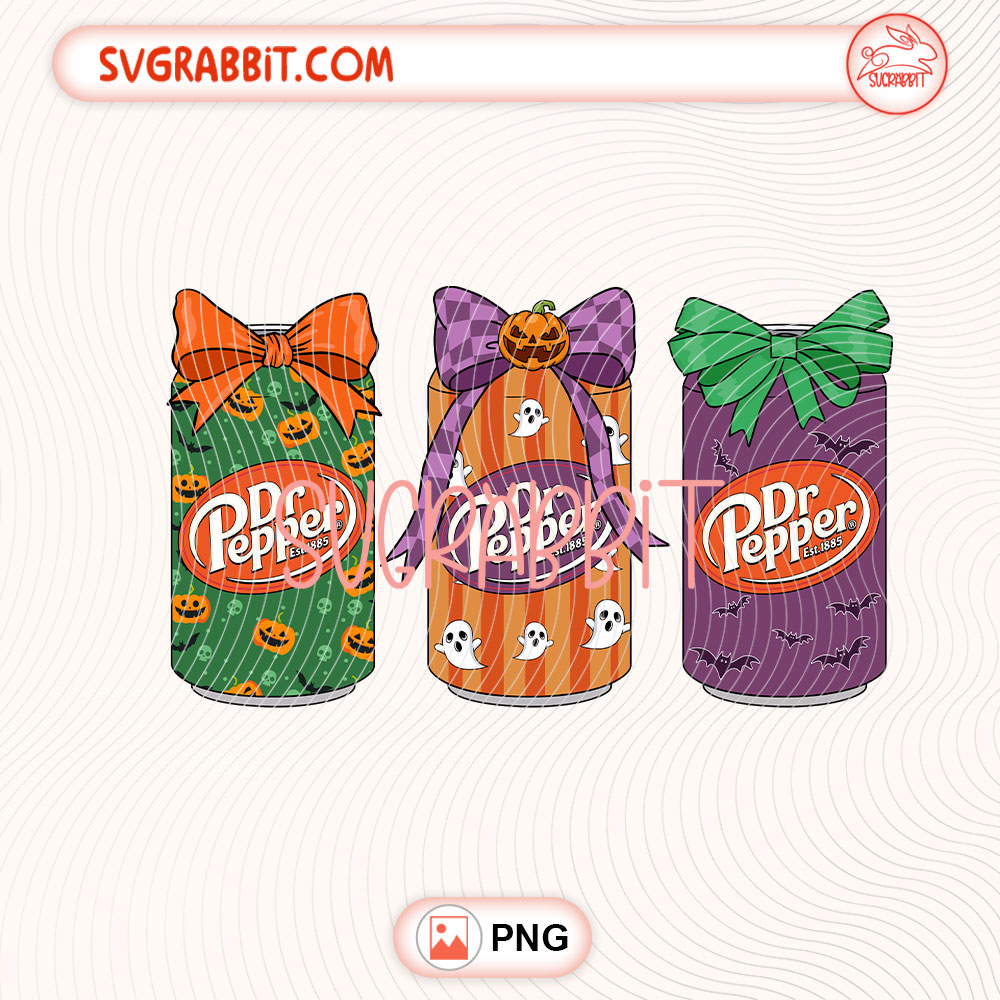 Coquette Bow Dr Pepper Drink Halloween PNG Dr Pepper PNG 300 DPI transparent background for shirts mugs tumblers stickers decals drink lover gifts and Halloween crafts