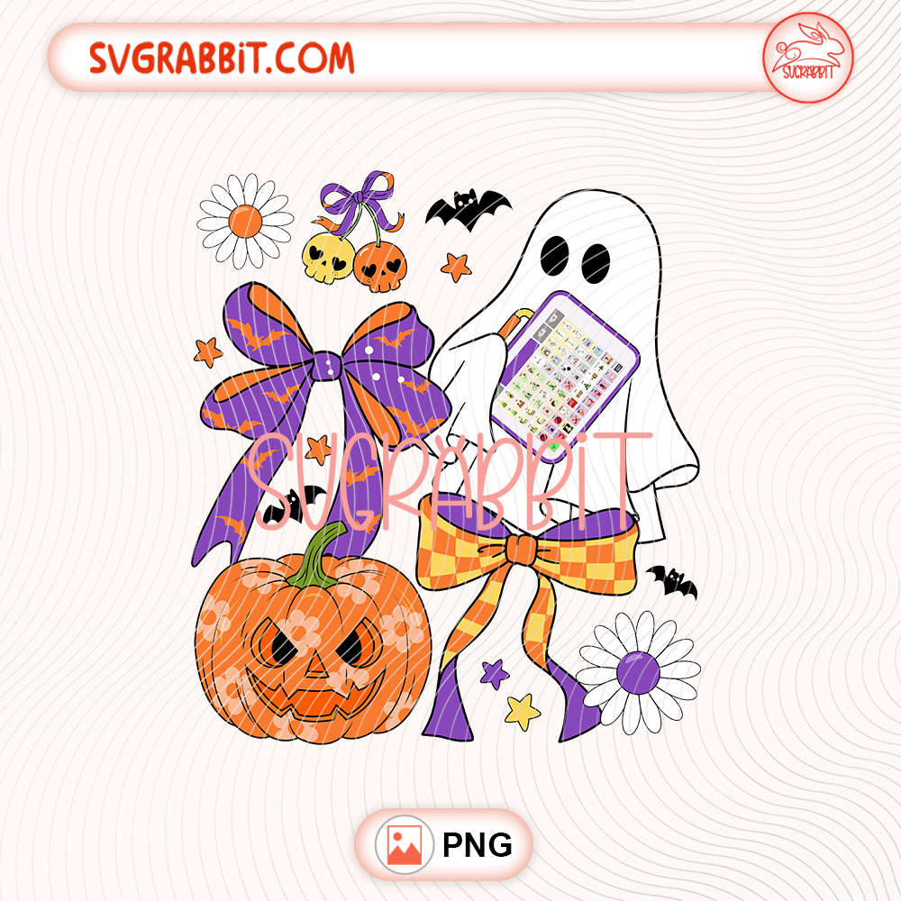 Coquette Bow Spooky SLP Squad Halloween PNG Halloween PNG 300 DPI transparent background for shirts mugs tumblers stickers decals SLP gifts and Halloween crafts