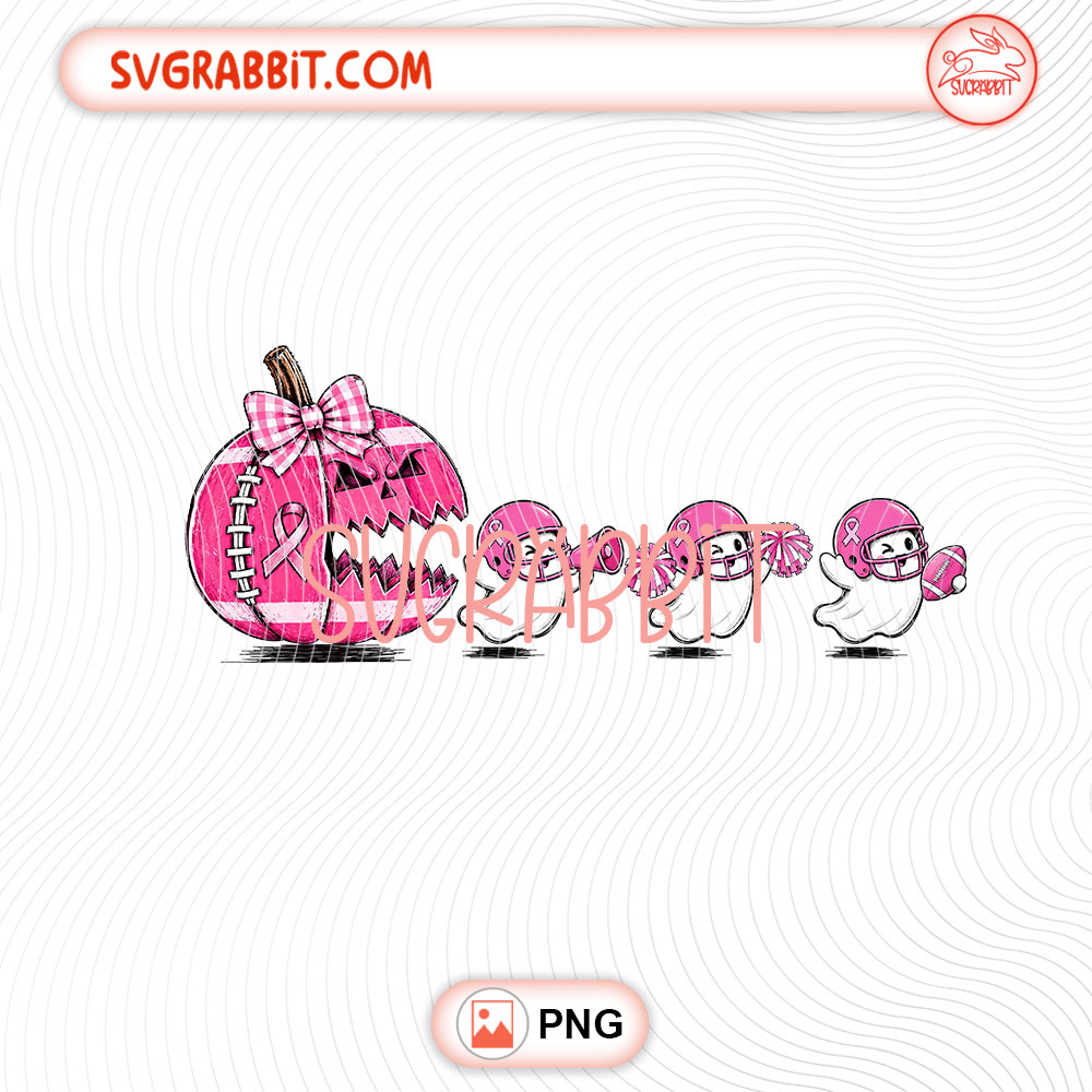Cute Football Breast Cancer PNG Tackle Breast Cancer PNG 300 DPI awareness football design for shirts mugs tumblers stickers support gifts and fundraiser products