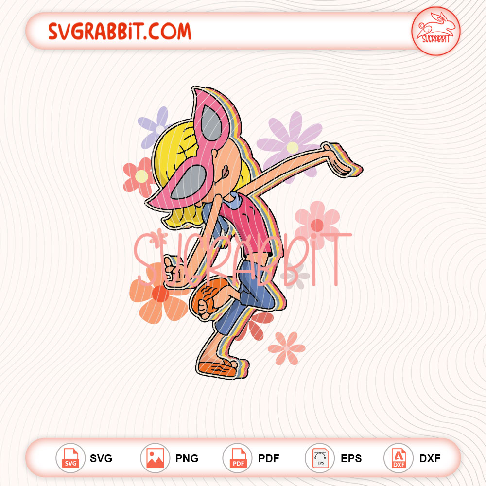 Cute Lizzie McGuire SVG Colorful Floral Lizzie McGuire SVG 300 DPI bundle with SVG PNG EPS DXF PDF files for shirts mugs tumblers stickers decals Cricut Silhouette and DIY crafts