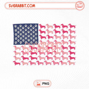 Dachshund American Flag Paw PNG patriotic dachshund design for shirts mugs tumblers stickers and gifts