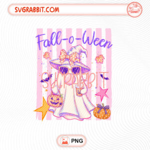 Fall-o-Ween PNG cute ghost Halloween design for shirts mugs tumblers stickers and gifts