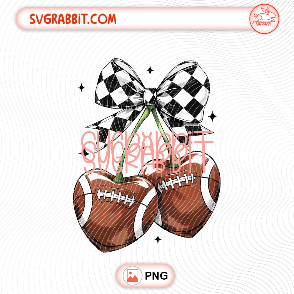 Football Checkered Coquette Game Day PNG Football PNG 300 DPI cute football design for shirts mugs tumblers stickers game day gifts and team spirit crafts