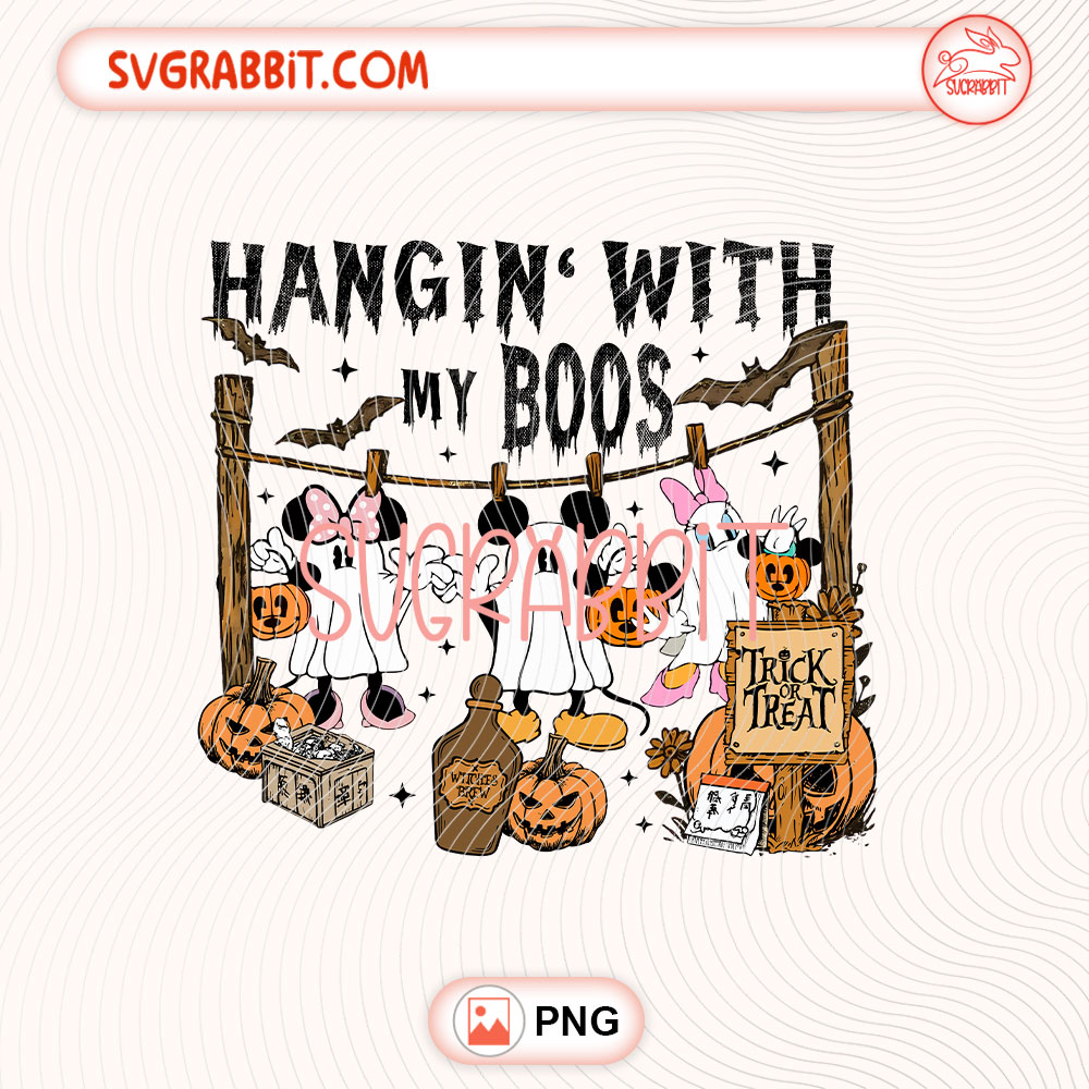 Funny Hanging Ghosts Halloween Mickey Mouse Disney PNG 300 DPI transparent background for shirts mugs tumblers stickers decals Halloween outfits and spooky crafts