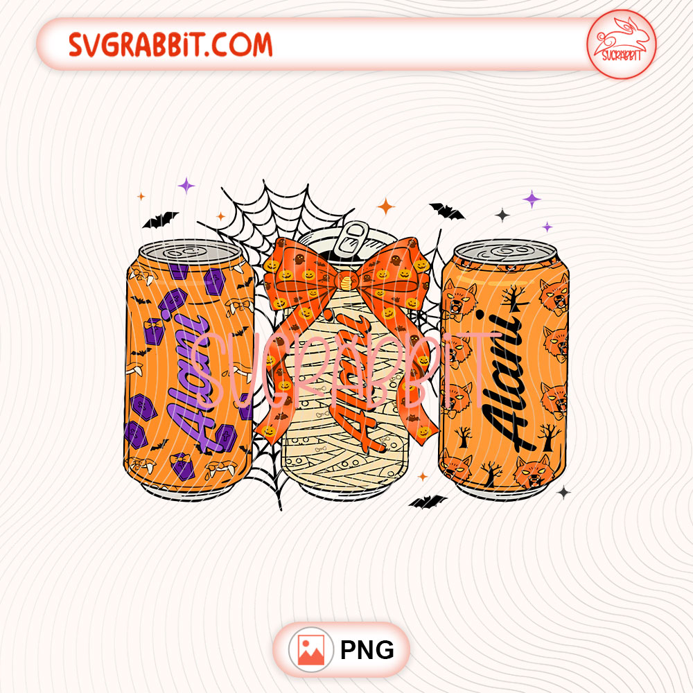 Halloween Alani Coquette PNG Alani Energy Drink PNG 300 DPI transparent background for shirts mugs tumblers stickers decals Halloween crafts and energy drink lover gifts
