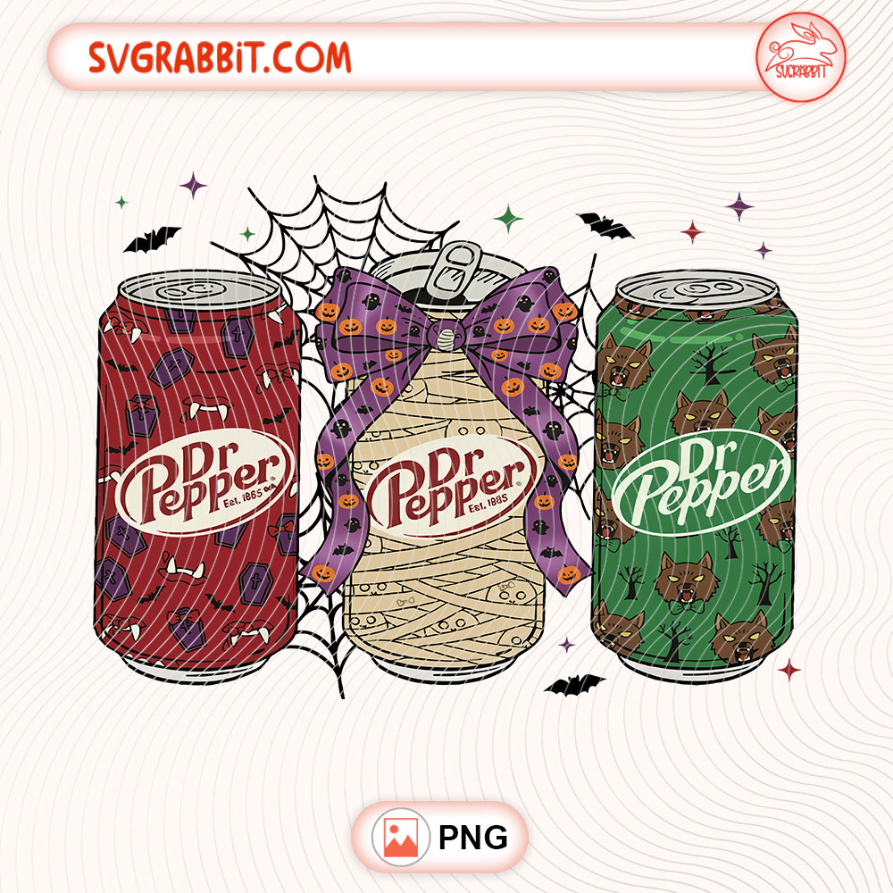 Halloween Dr Pepper Coquette PNG Dr Pepper Png Drinking PNG 300 DPI transparent background for shirts mugs tumblers stickers decals Halloween outfits and drink crafts