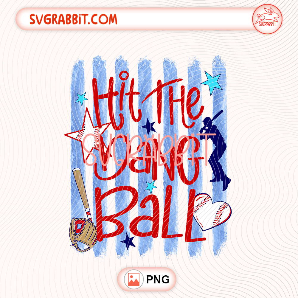 Hit The Dang Ball Baseball Strike PNG Retro Baseball PNG 300 DPI transparent background for shirts mugs tumblers stickers decals baseball gifts and DIY crafts