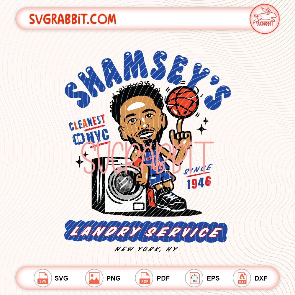 Josh Hart New York Knicks SVG Shamseys Landry Service SVG digital download for shirts mugs tumblers stickers decals basketball gifts Cricut and Silhouette crafts