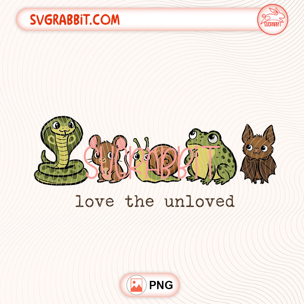 Love the Unloved Animal PNG Cute Weird Animal PNG 300 DPI transparent background for shirts mugs tumblers stickers decals animal lover gifts and nature crafts