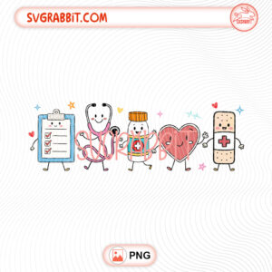 Nurse Doodle PNG colorful nurse characters design for shirts mugs tumblers stickers and gifts