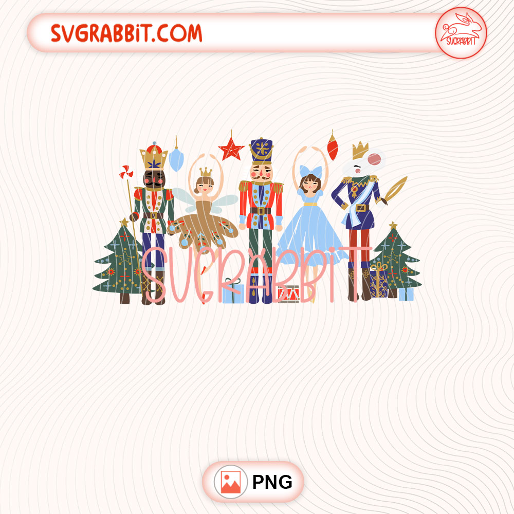 Nutcracker Christmas PNG Retro Merry Christmas PNG 300 DPI transparent background for shirts mugs tumblers stickers decals Christmas gifts holiday outfits and DIY crafts