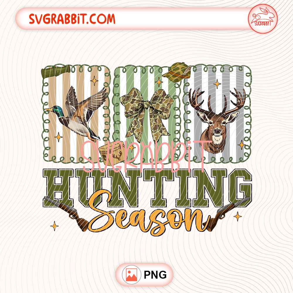 Preppy Hunting Season PNG Deer Camo Bow PNG 300 DPI transparent background for shirts mugs tumblers stickers decals hunting gifts and outdoor crafts
