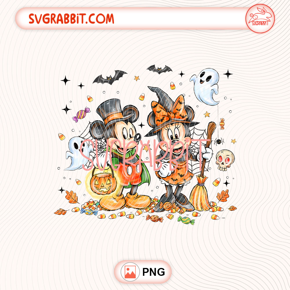 Preppy Magical Mickey Mouse Disney Halloween Doodle PNG 300 DPI transparent background for shirts mugs tumblers stickers decals Halloween gifts and DIY crafts