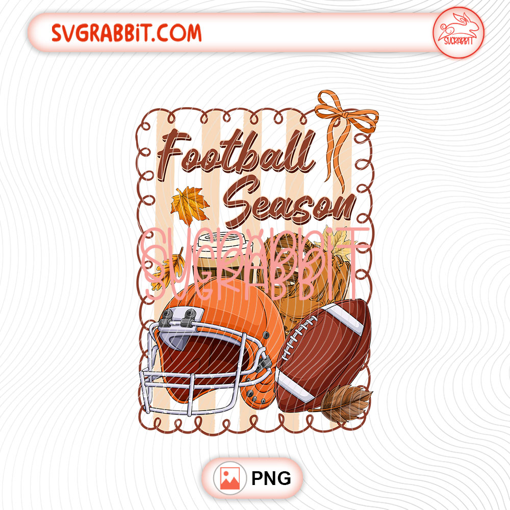 Season Football Pumpkin Fall PNG Autumn Football PNG 300 DPI fall football design for shirts mugs tumblers stickers game day gifts and team spirit crafts