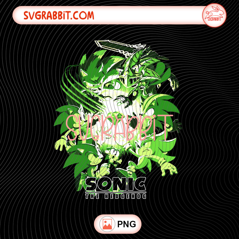 Sonic the Hedgehog Guardians of the Emerald PNG 300 DPI transparent background for shirts mugs tumblers stickers decals gamer gifts birthday gifts and DIY crafts