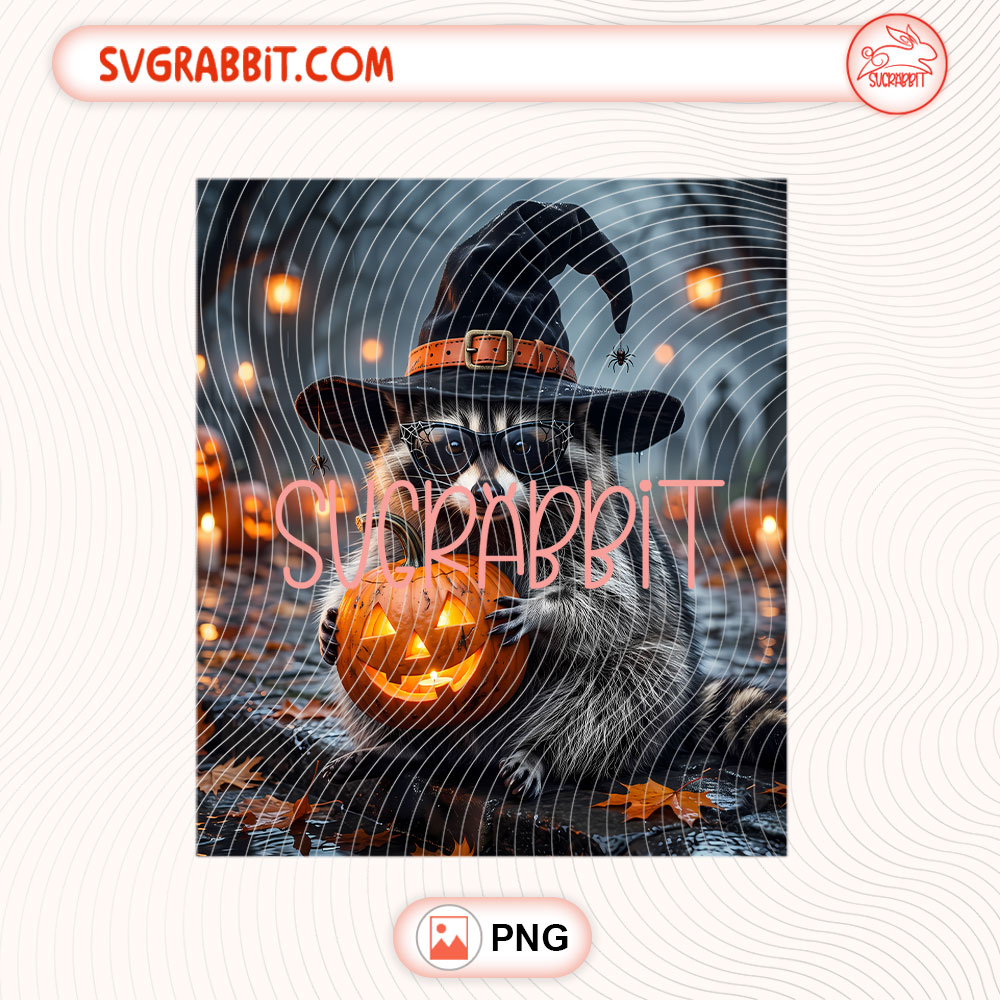 Spooky Season Raccoon PNG Cute Halloween Meme PNG 300 DPI transparent background for shirts mugs tumblers stickers decals Halloween gifts raccoon lover gifts and spooky crafts