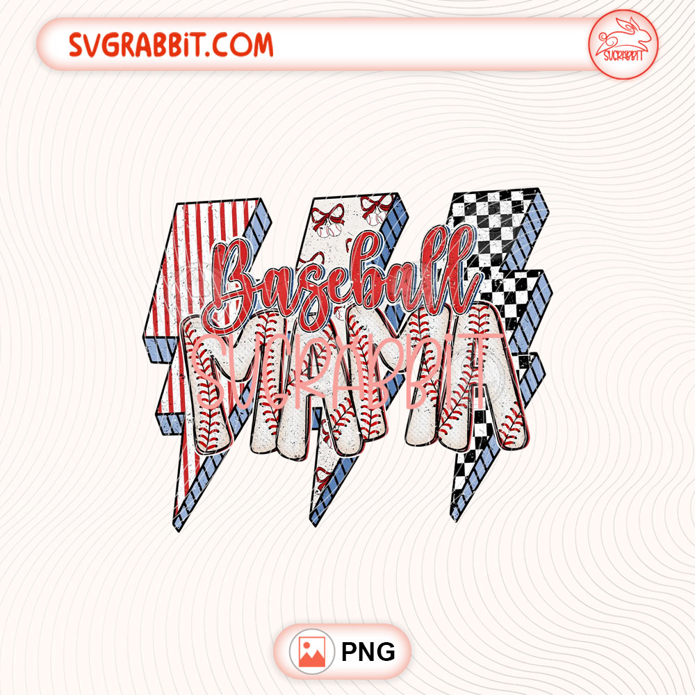Vintage Baseball Mama Gameday PNG Retro Baseball Mama PNG 300 DPI transparent background for shirts mugs tumblers stickers decals baseball mom gifts and DIY crafts