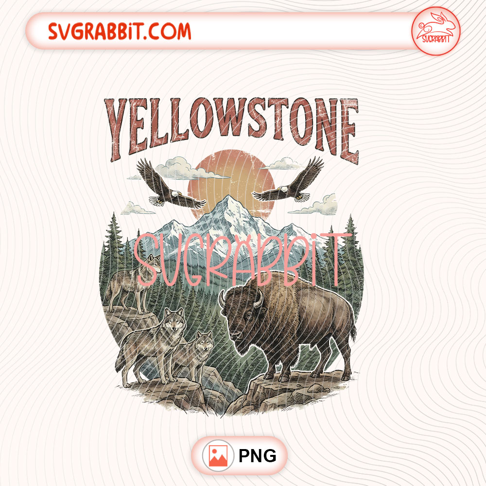 Yellowstone National Park Wildlife PNG Funny Bison Meme PNG 300 DPI transparent background for shirts mugs tumblers stickers decals camping gifts and wildlife crafts