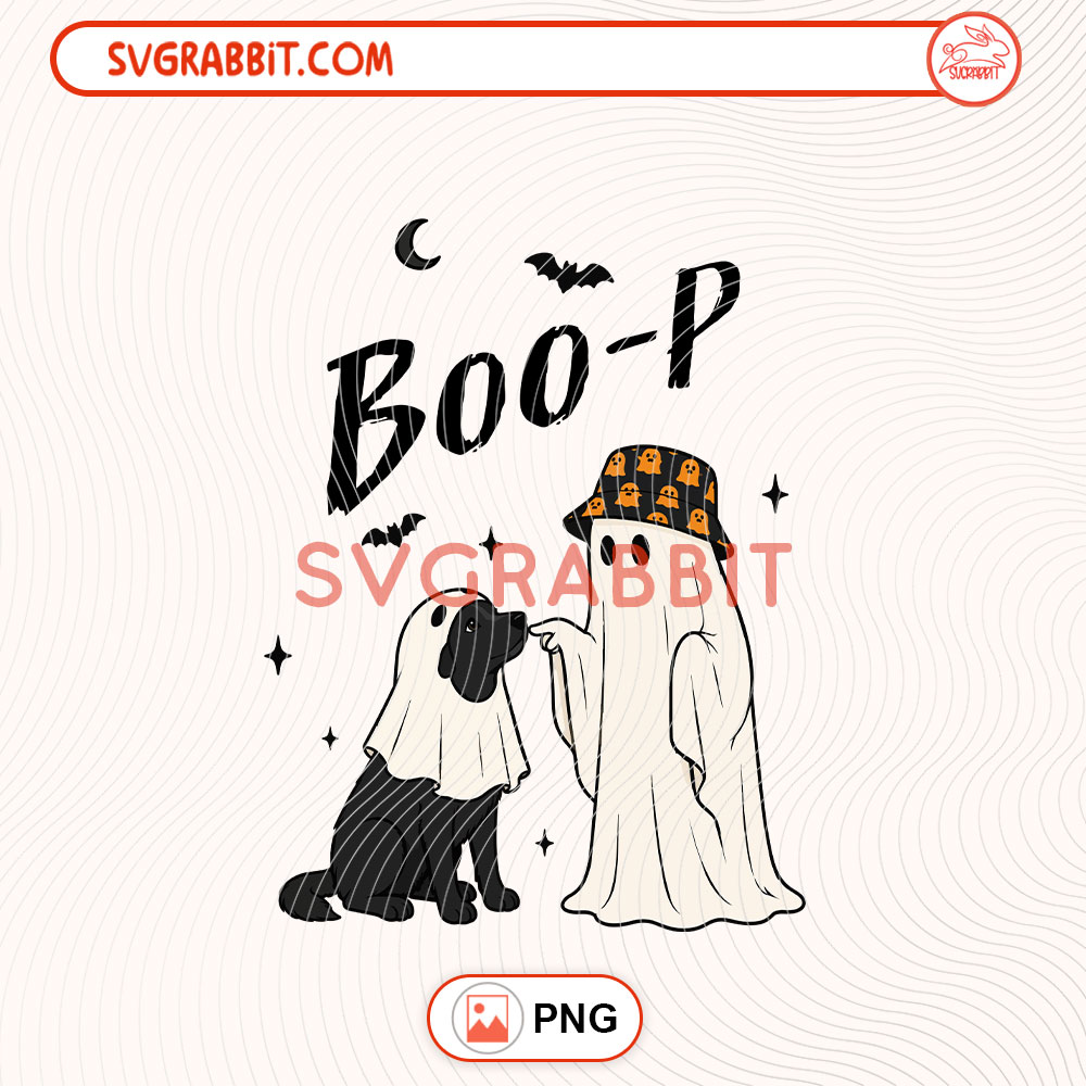 Boo-P Ghost Labrador PNG Boo-P Halloween PNG Halloween PNG 300 DPI transparent background for shirts mugs tumblers stickers decals Halloween gifts and Labrador lover crafts