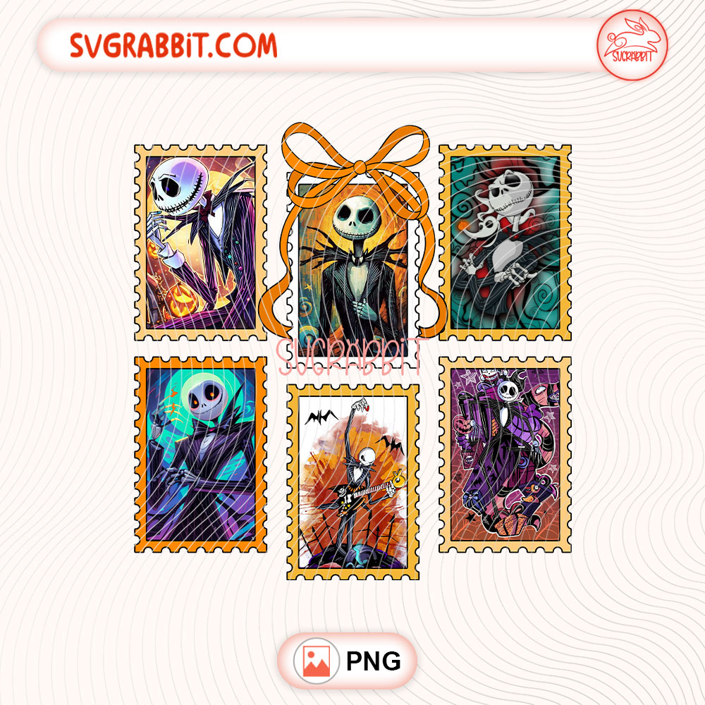 Coquette Bow Jack Skellington Nightmare Before Christmas PNG 300 DPI transparent background for shirts mugs tumblers stickers decals Halloween gifts and Christmas crafts