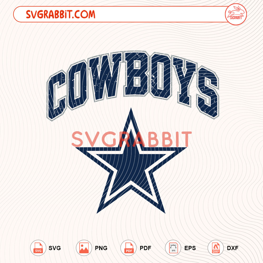 Cowboys Football SVG Dallas Football SVG Sports Football SVG digital download for shirts mugs tumblers stickers decals football gifts game day Cricut and Silhouette crafts