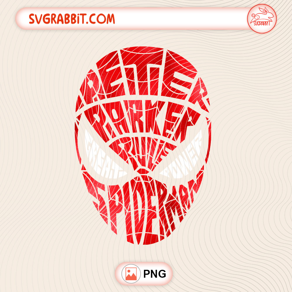 Face Spiderman PNG Vintage Spiderman Brand PNG 300 DPI transparent background for shirts mugs tumblers stickers decals comic crafts and vintage superhero-inspired gifts
