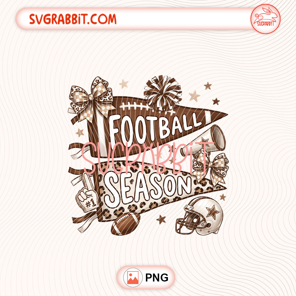 Football Season PNG Pennant Flag Touchdown Football PNG 300 DPI transparent background for shirts mugs tumblers stickers decals football gifts and game day crafts