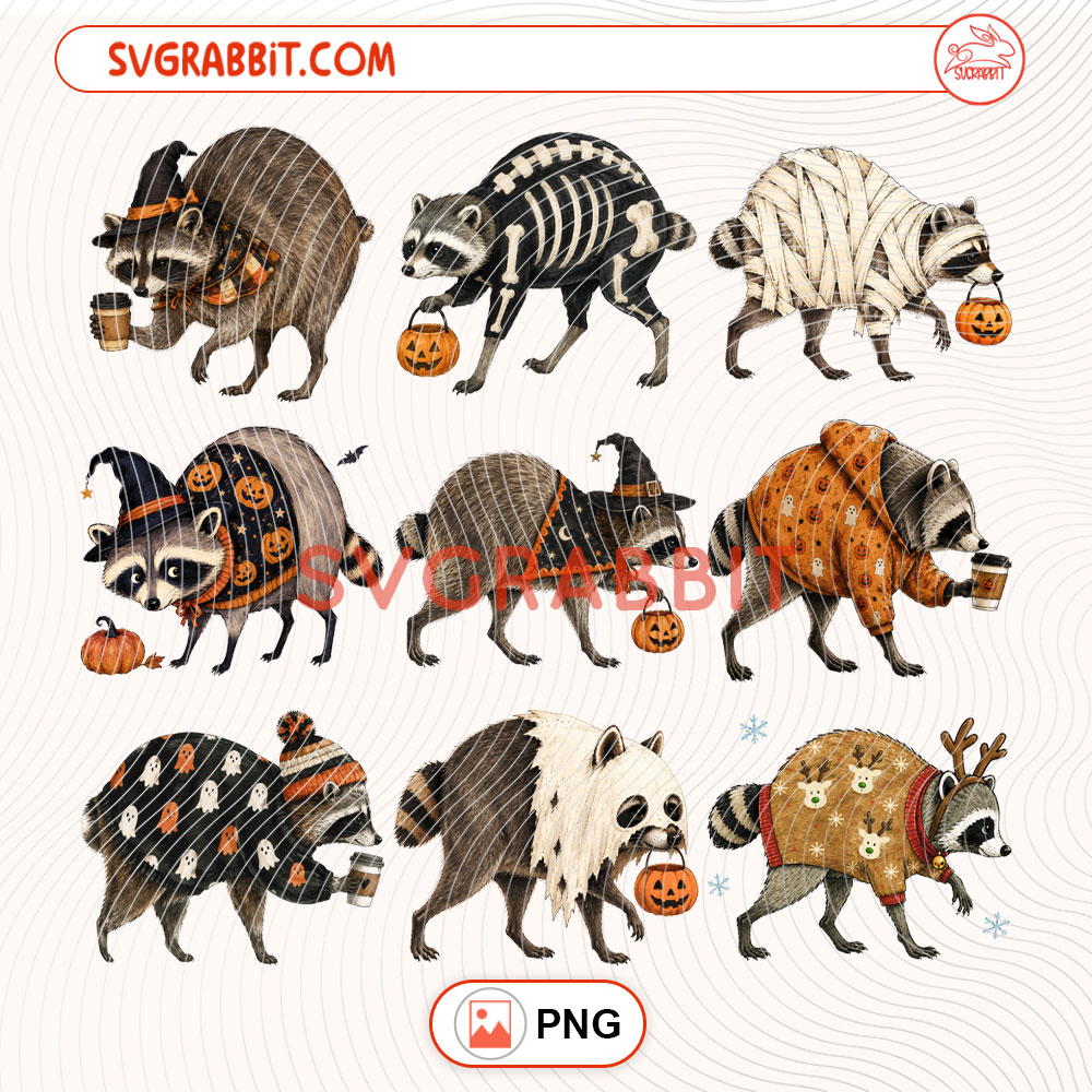 Halloween Funny Jimothy PNG Bundle Jimothy Halloween PNG 300 DPI transparent background for shirts mugs tumblers stickers decals Halloween gifts and raccoon crafts