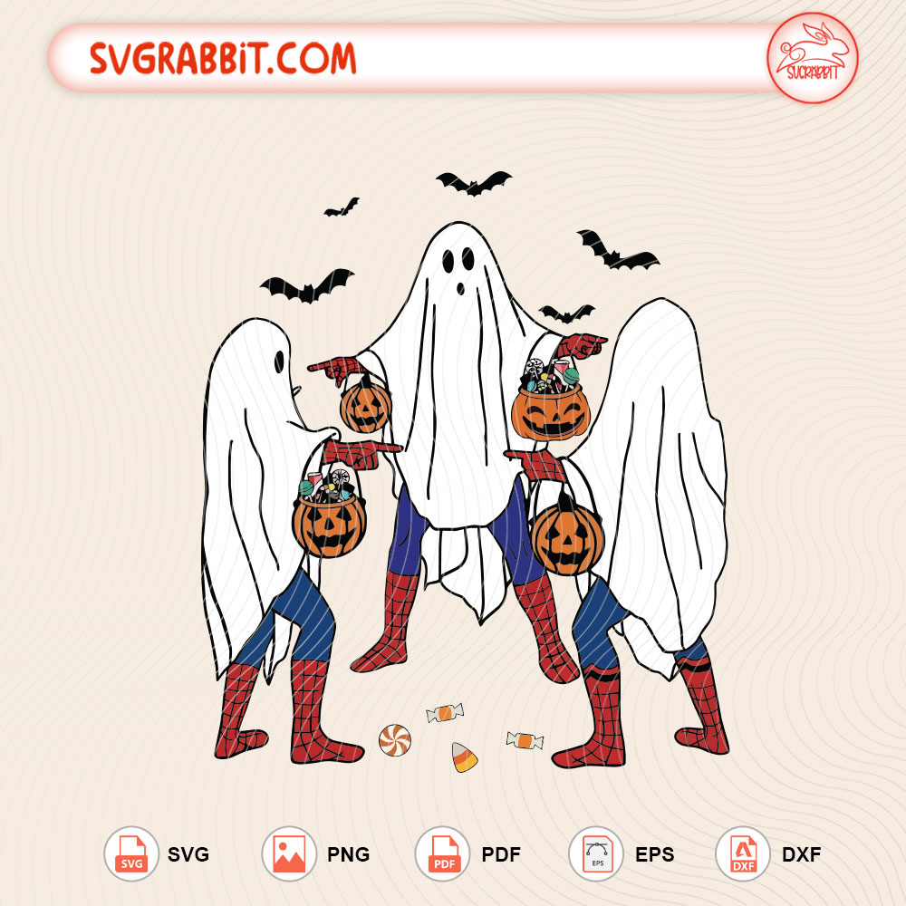 Halloween Spider-Man Movie SVG Funny Spooky Spiderman SVG cut file for Cricut Silhouette shirts mugs tumblers stickers decals Halloween crafts and movie fan gifts