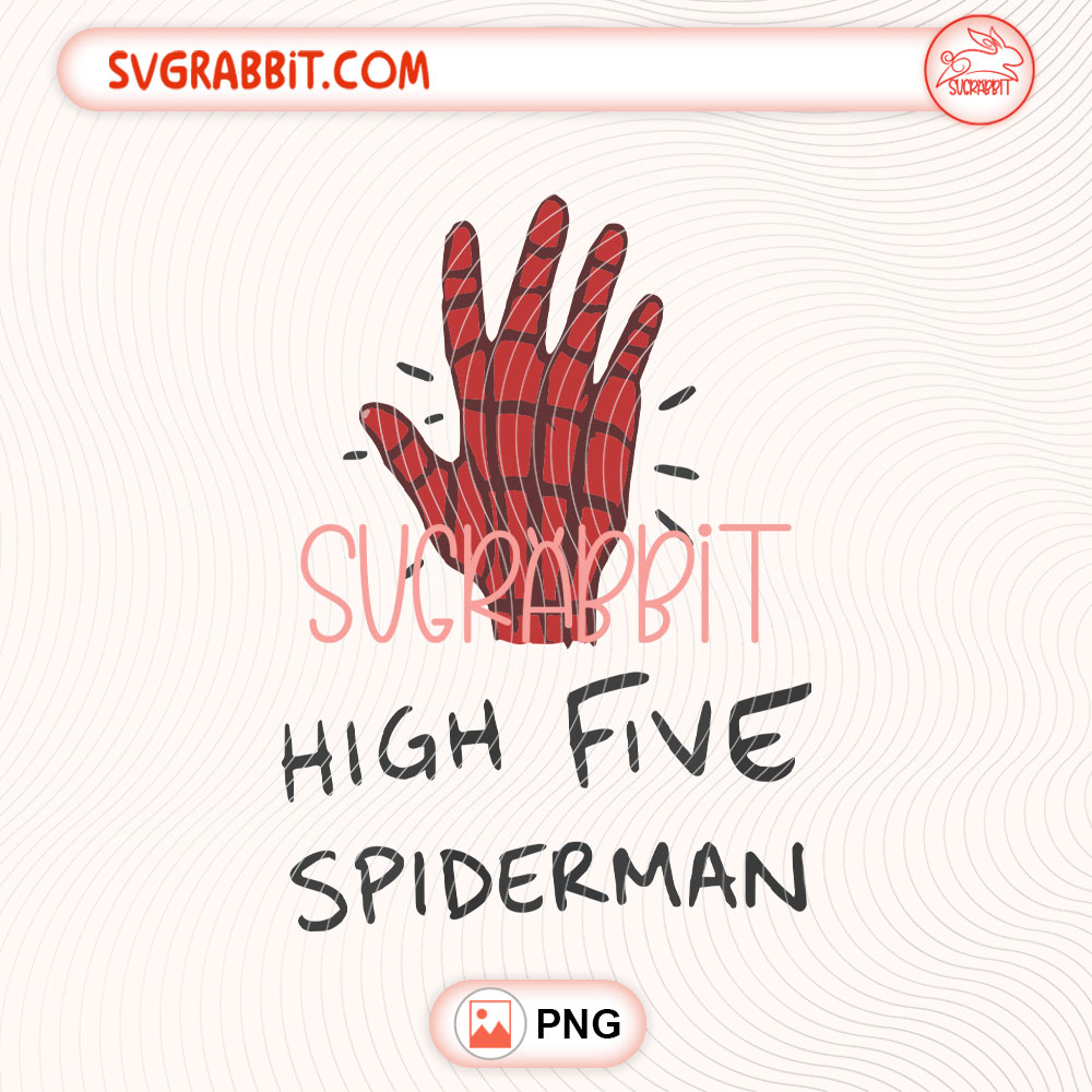 High Five Spiderman SVG Tom Holland Spider-Man SVG design for shirts mugs tumblers stickers decals Cricut Silhouette and superhero-inspired crafts