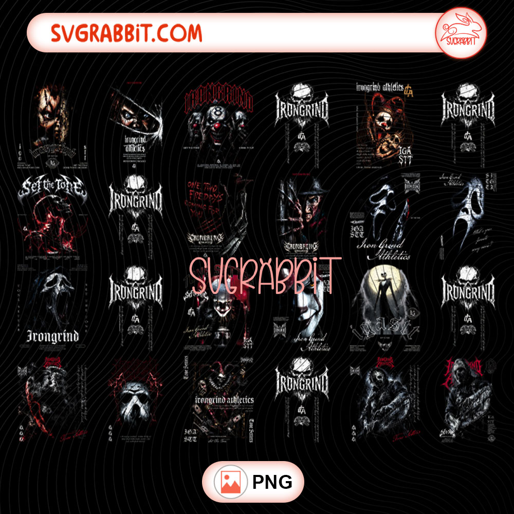 Horror Movie Halftone PNG Bundle Horror Halloween PNG 300 DPI transparent background for Halloween shirts mugs tumblers stickers decals horror fan gifts and movie crafts