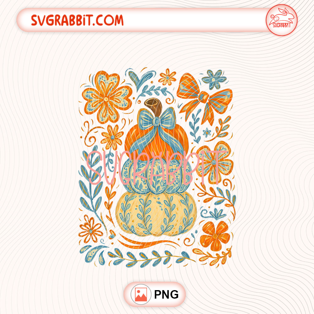 Preppy Grandmillennial Pumpkin Halloween PNG Halloween PNG 300 DPI transparent background for shirts mugs tumblers stickers decals fall crafts and Halloween gifts