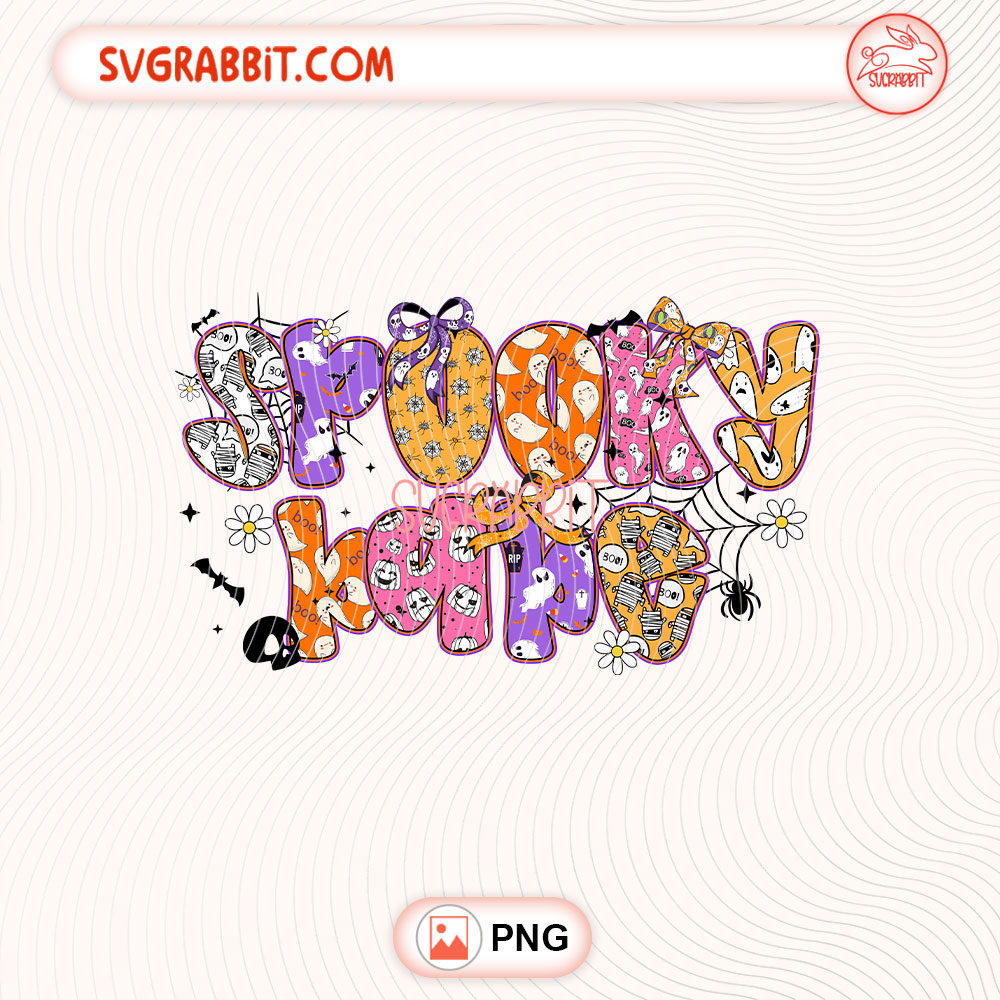 Spooky Babe Preppy Halloween PNG Babe Halloween PNG 300 DPI transparent background for shirts mugs tumblers stickers decals spooky gifts and Halloween crafts