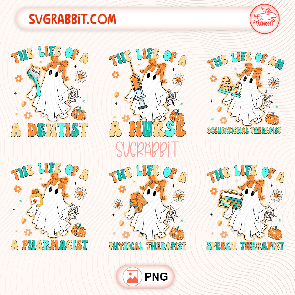 The Life of A Nurse Spooky Halloween Taylor Swift PNG Bundle 300 DPI transparent background for shirts mugs tumblers stickers decals nurse gifts and Halloween crafts