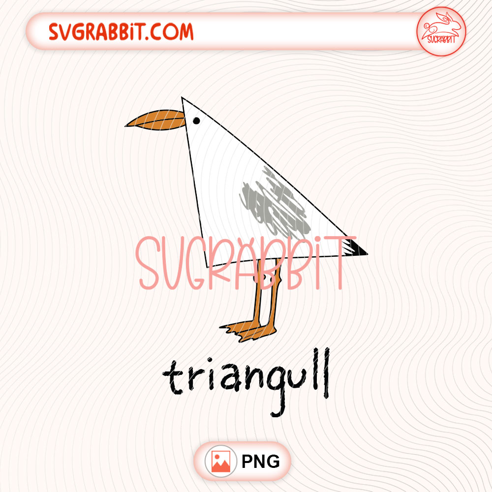 Triangull Triangle Seagull Bird Pun SVG Geometric Sea Gull SVG design for shirts mugs tumblers stickers decals beach gifts Cricut Silhouette and funny bird crafts