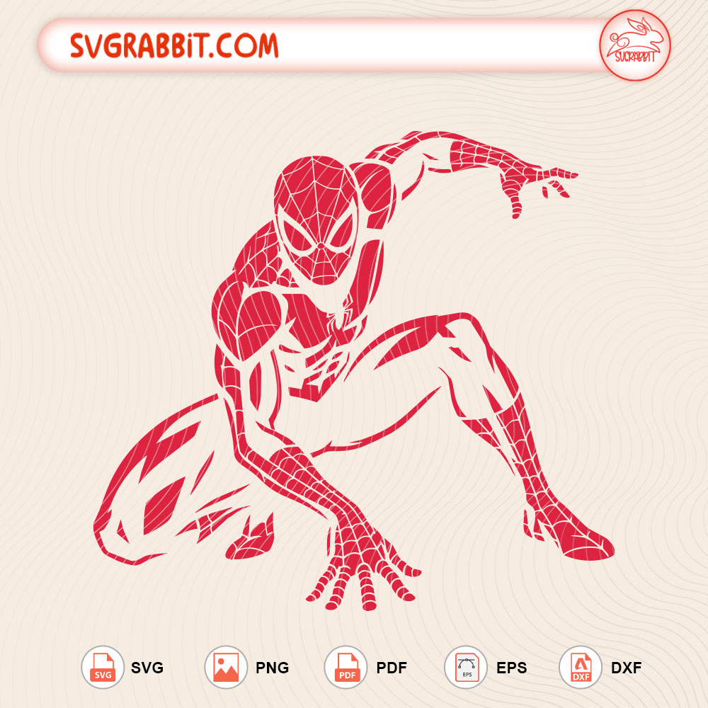 Vintage Spider Hero SVG New Movie Superhero SVG cut file for Cricut Silhouette shirts mugs tumblers stickers decals comic crafts and movie fan gifts