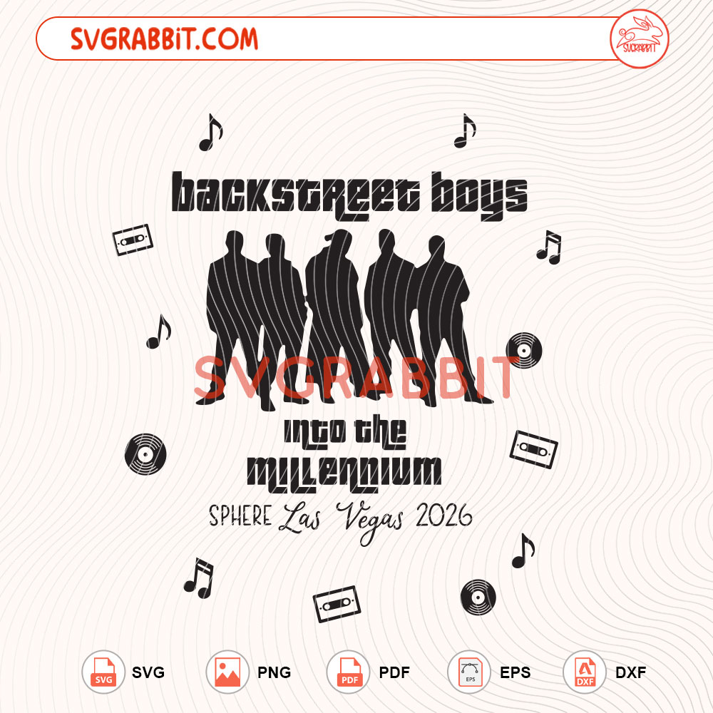 Backstreet Boys Las Vegas SVG Düsseldorf 2026 Concert SVG digital download for Cricut Silhouette shirts crop tops mugs tumblers stickers decals and music fan crafts