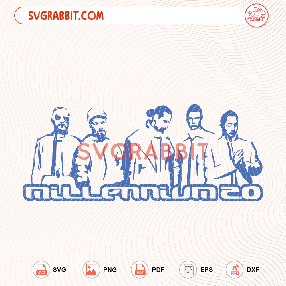Backstreet Boys Millennium 2.0 SVG BSB 90s Boyband SVG digital download for Cricut Silhouette shirts crop tops mugs tumblers stickers decals and music fan crafts