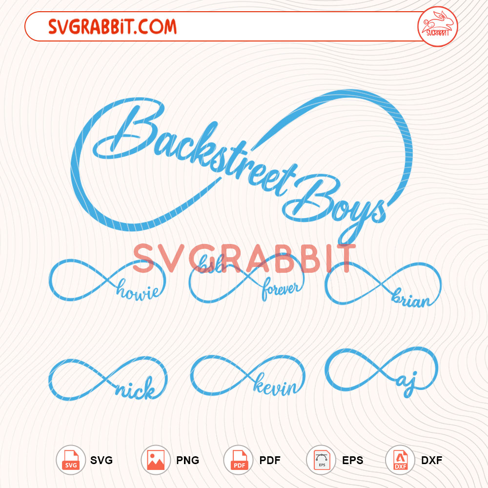 Backstreet Boys SVG Bundle Backstreet Boys Concert 2026 SVG digital download for Cricut Silhouette shirts crop tops mugs tumblers stickers decals and music fan crafts