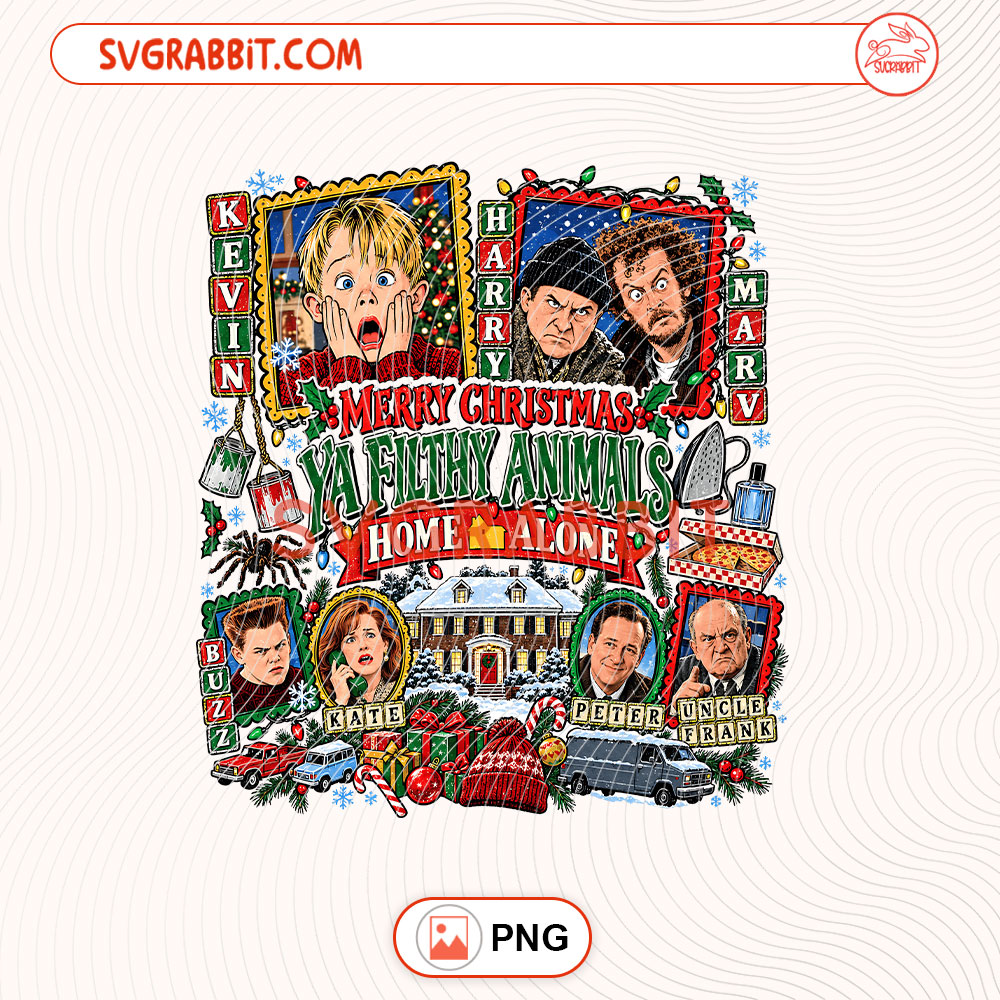 Cartoon Home Alone Movie Christmas PNG Christmas Movie PNG for shirts mugs tumblers stickers sublimation gifts and holiday crafts