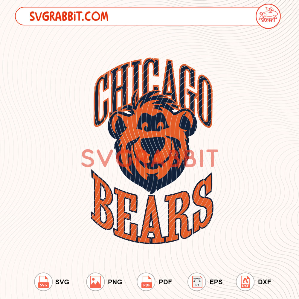 Chicago Bears Baloo Bear SVG Chicago Bears Cartoon SVG for game day shirts mugs tumblers stickers decals Cricut Silhouette and football crafts