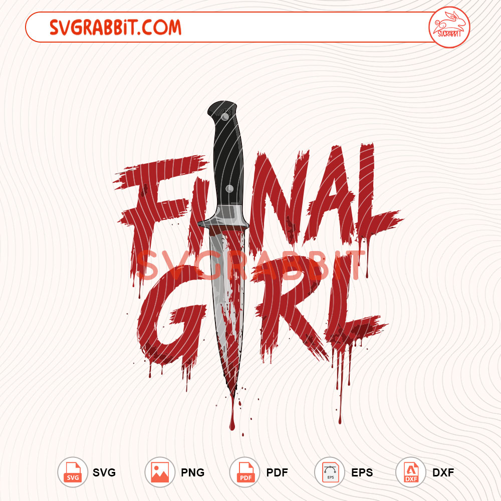 Final Girl Baby SVG Vintage Halloween SVG Horror Movie SVG digital download for Cricut Silhouette shirts mugs tumblers stickers decals and horror crafts