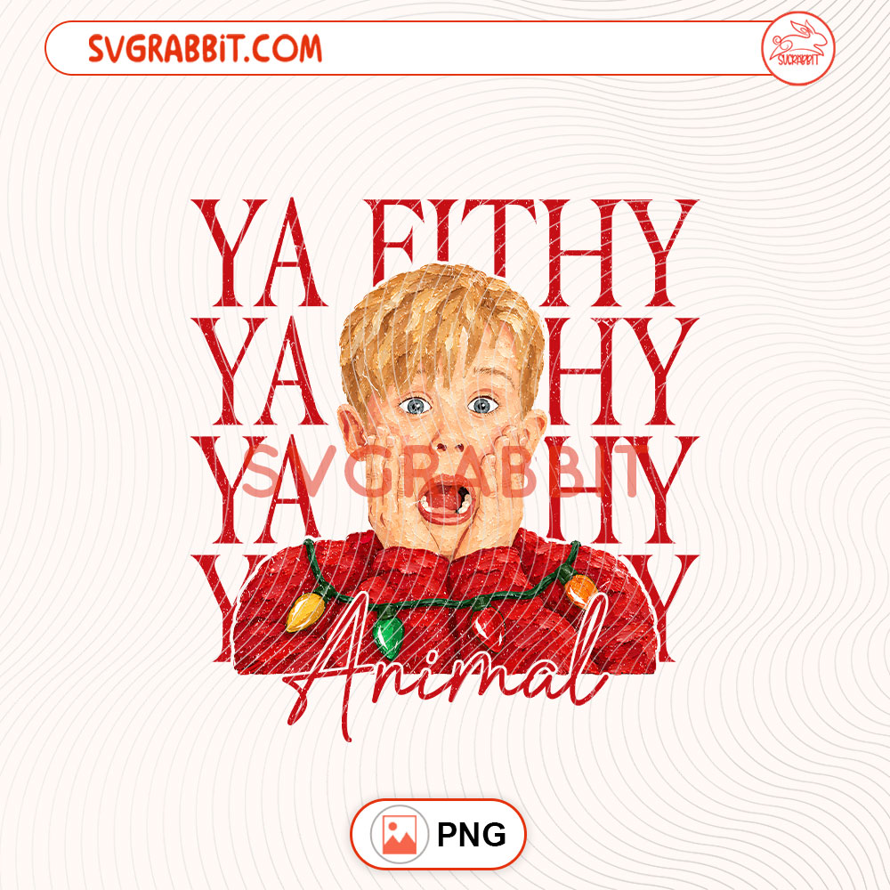Home Alone Ya Filthy Animal Christmas PNG Merry Christmas PNG for shirts mugs tumblers stickers sublimation gifts and holiday crafts