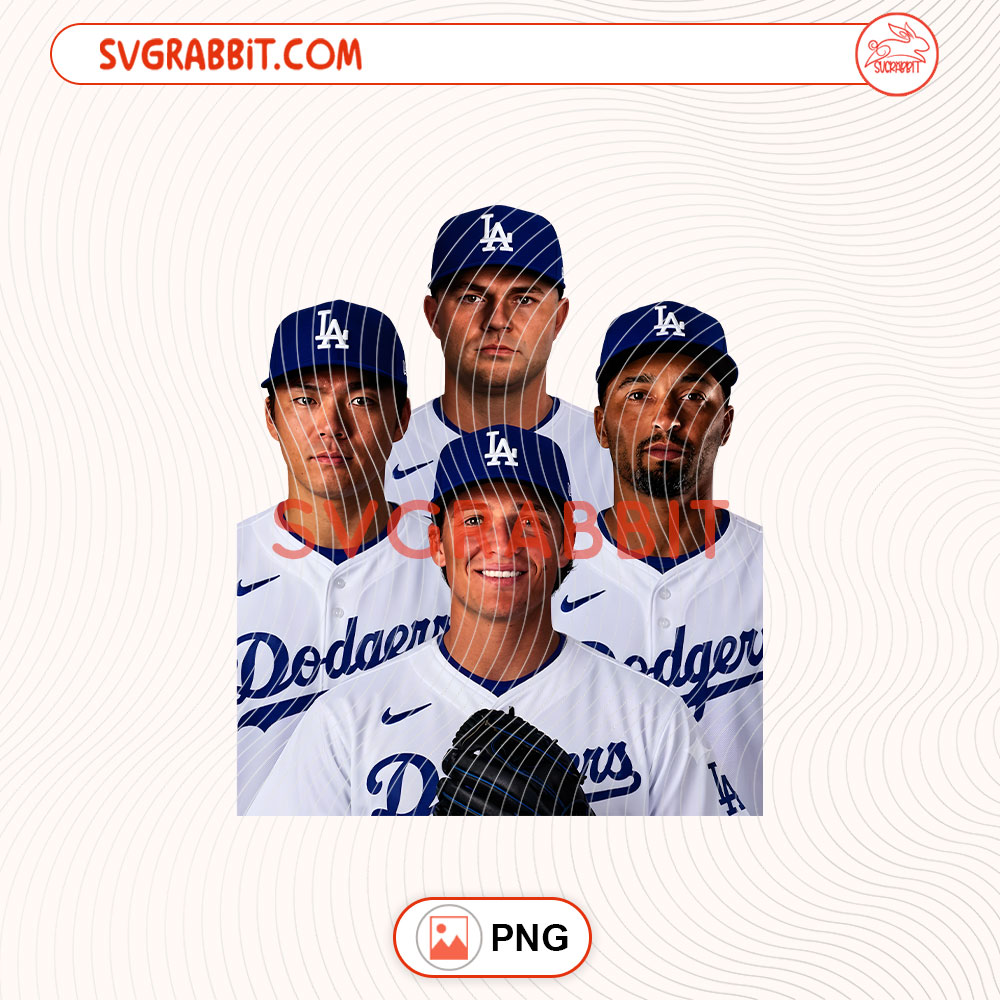 LA Dodgers Players Baseball PNG Dodgers Baseball PNG digital download for sublimation baseball shirts mugs tumblers stickers decals and game day crafts