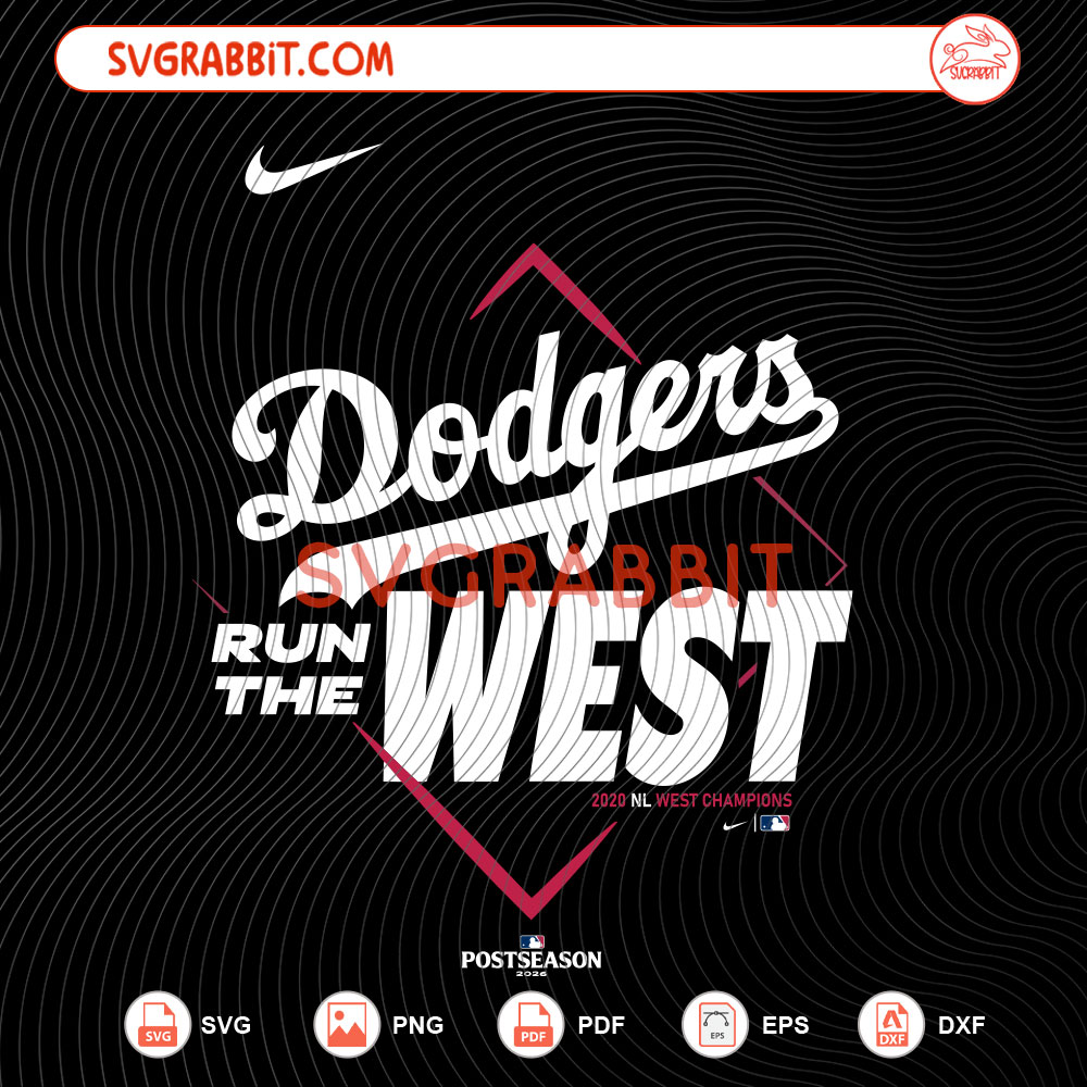 Los Angeles Dodgers 2026 NL West Division Champions SVG digital download for Cricut Silhouette baseball shirts mugs tumblers stickers decals and championship game day crafts