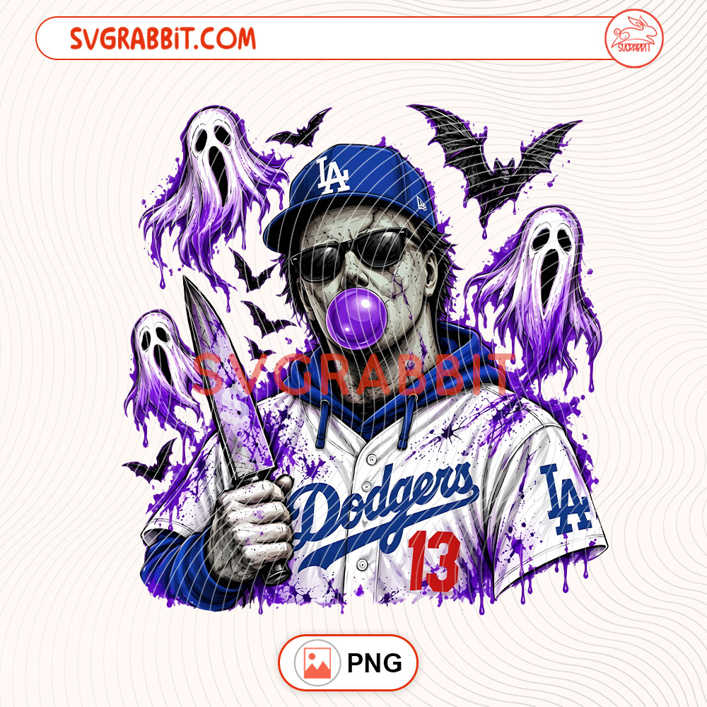 Los Angeles Dodgers Baseball Halloween PNG LA Baseball PNG digital download for sublimation baseball shirts Halloween shirts mugs tumblers stickers decals and game day crafts