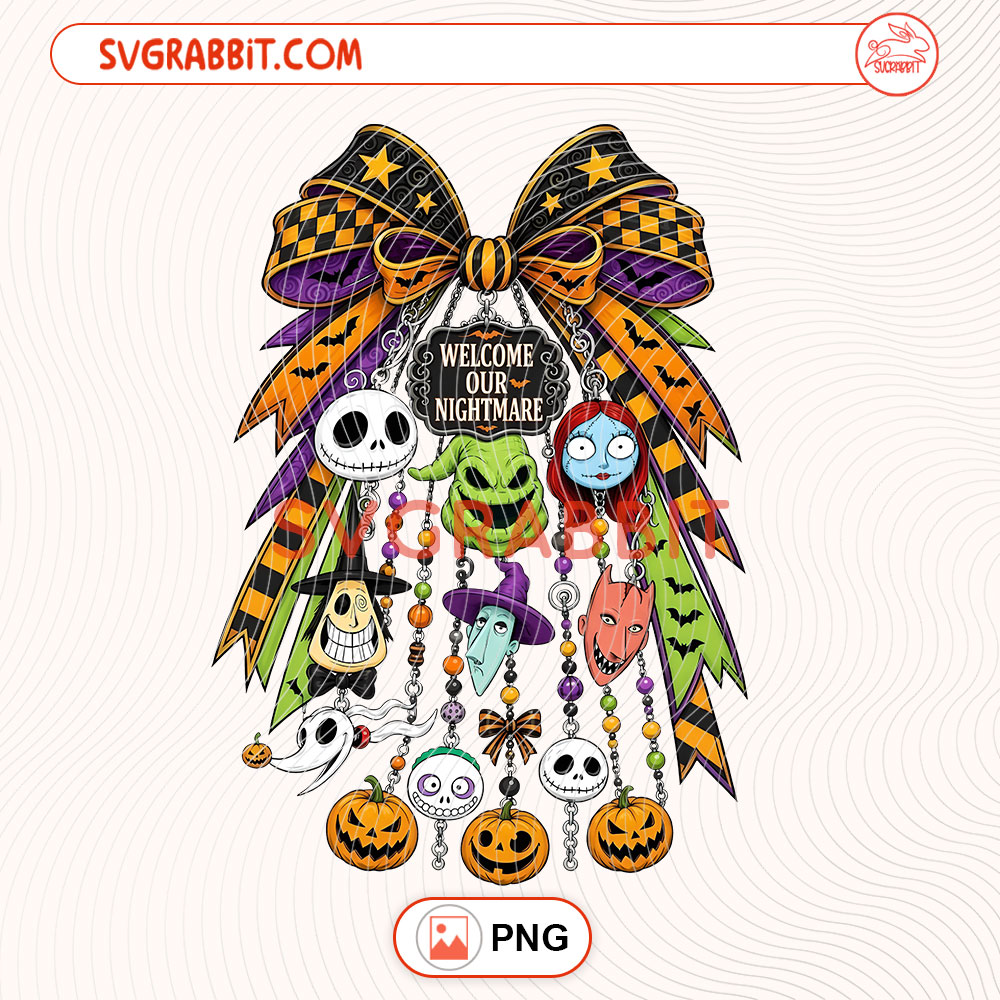 Nightmare Before Christmas Coquette Bow PNG Jack Bow PNG digital download for sublimation Halloween Christmas shirts mugs tumblers stickers decals and spooky holiday crafts
