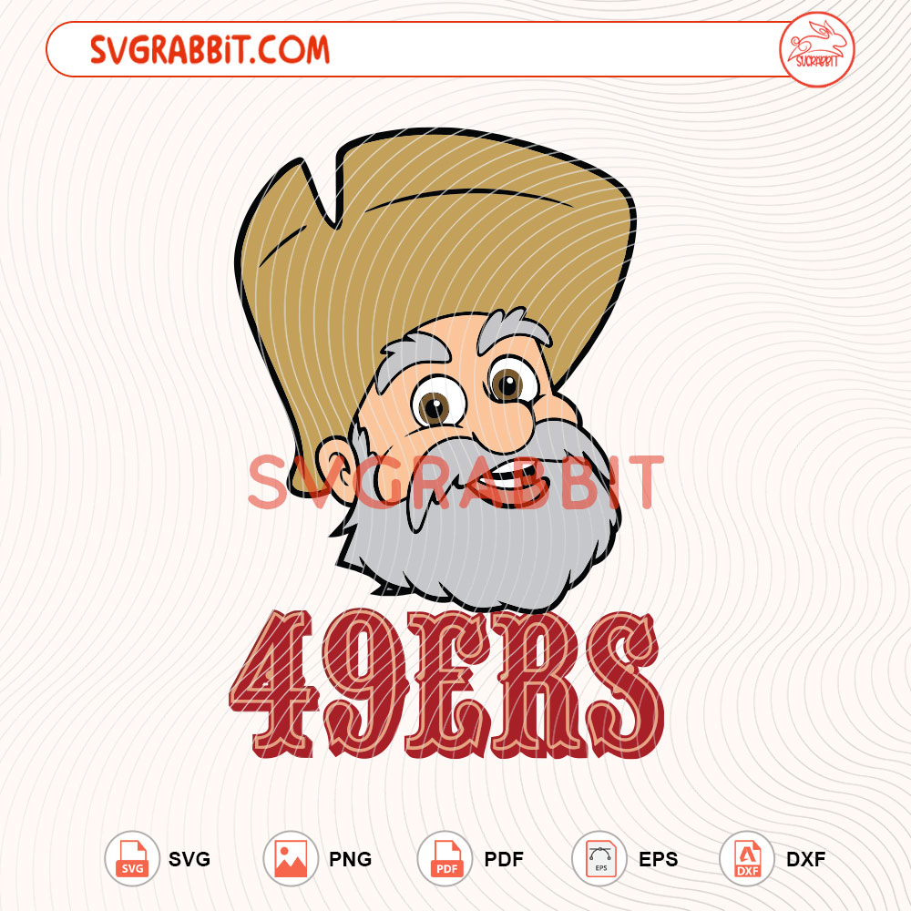San Francisco 49ers Stinky Pete Toy Story SVG 49ers SVG for game day shirts mugs tumblers stickers decals Cricut Silhouette and football crafts